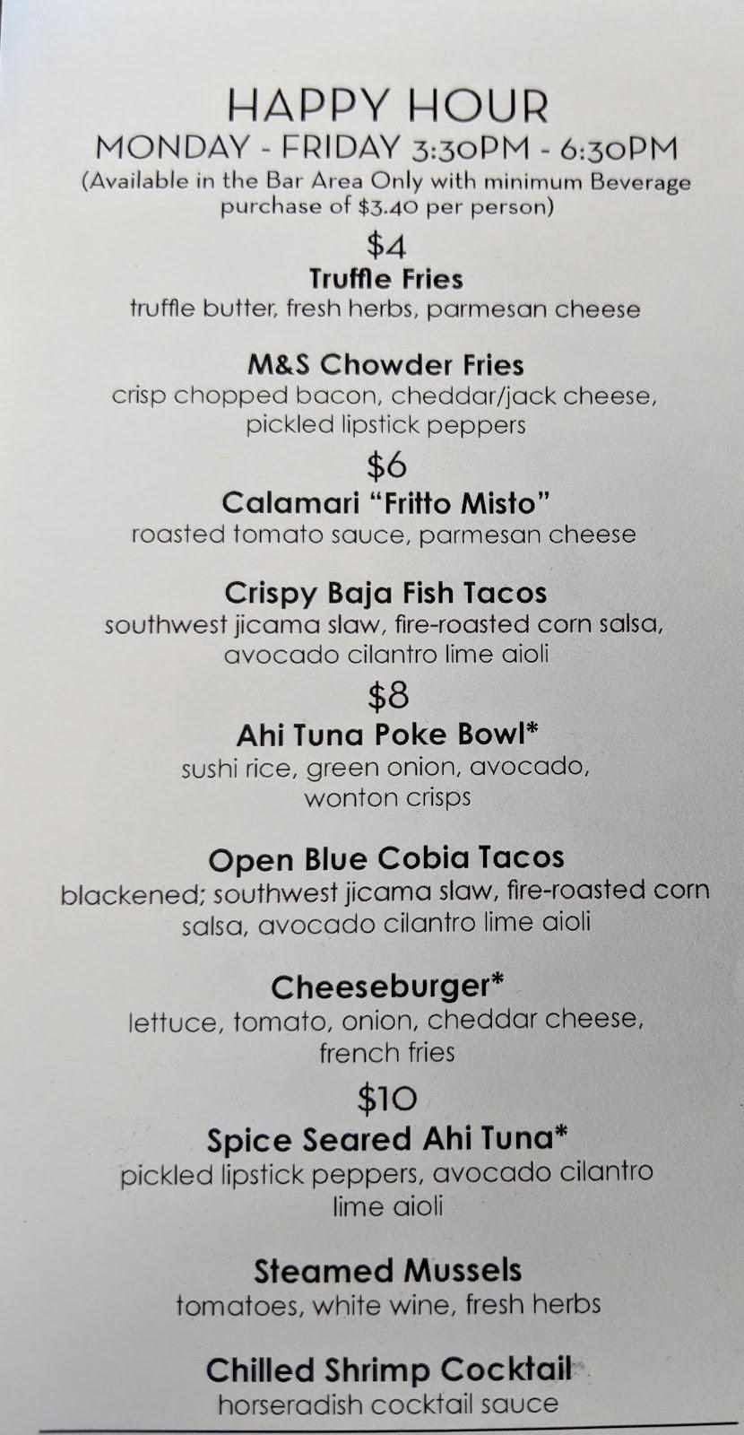 Mccormick and schmick's menu online