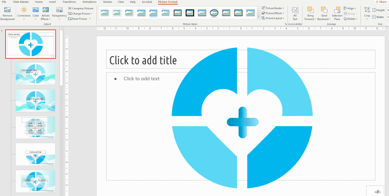Modifying the image in PowerPoint