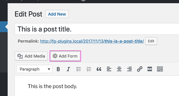 Thêm một biểu mẫu vào trang web của bạn với Gravity Forms, plugin WordPress.