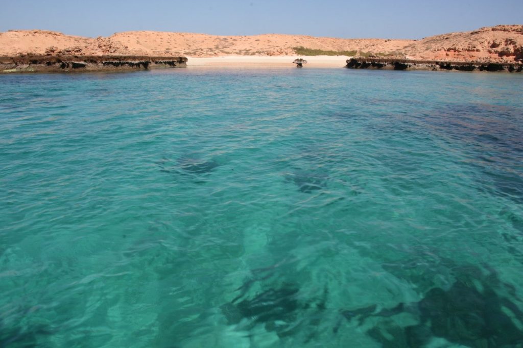 Turquoise water of the Daymaniyat Islands, Oman