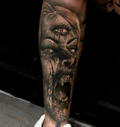 Arm Horror Tattoo