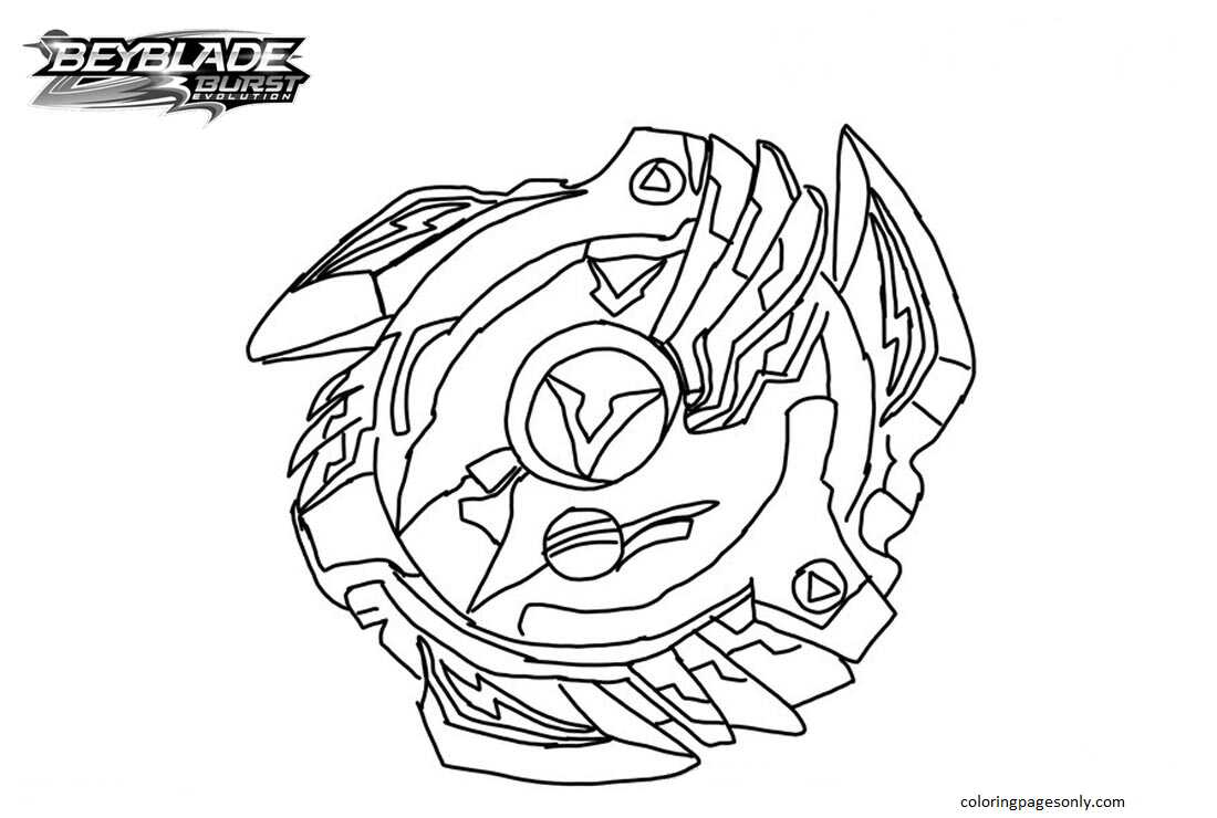 Beyblade coloring pages Burst 6