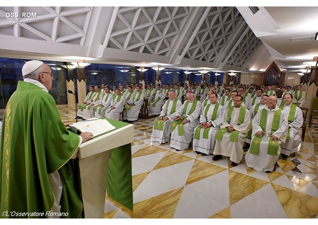 Pope Francis delivering his homily at the Mass - OSS_ROM