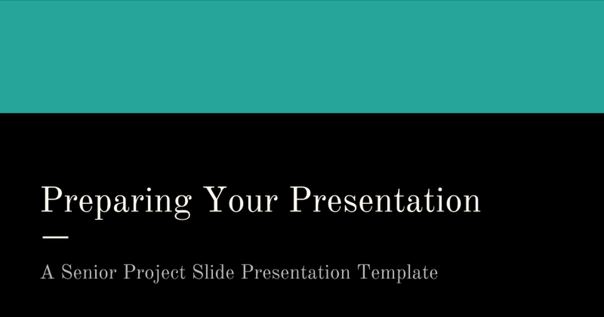 senior project presentation template