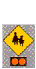 Warning sign - School children
crossing ahead
