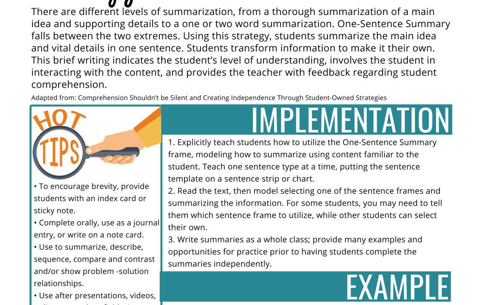 one-sentence-summary-template-card-template