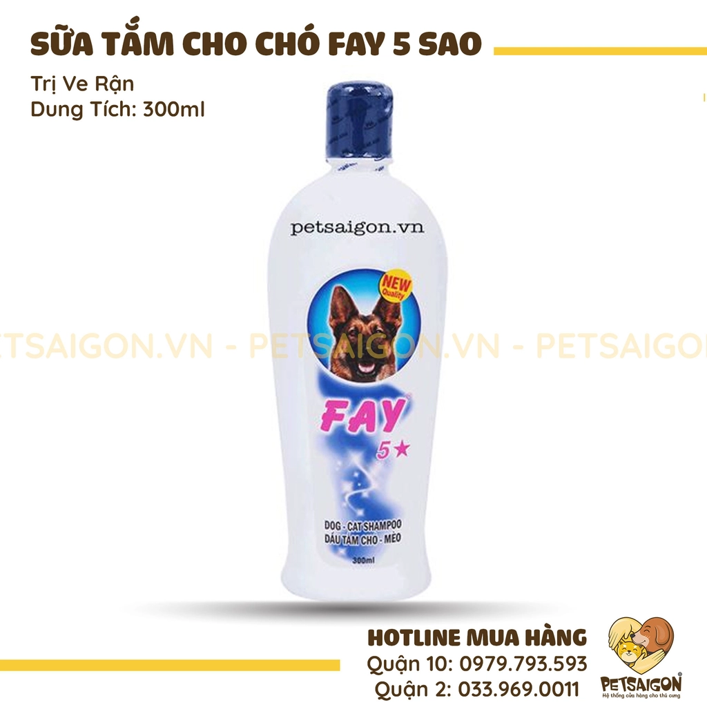 Sữa tắm cho chó Fay 5 sao - Petsaigon