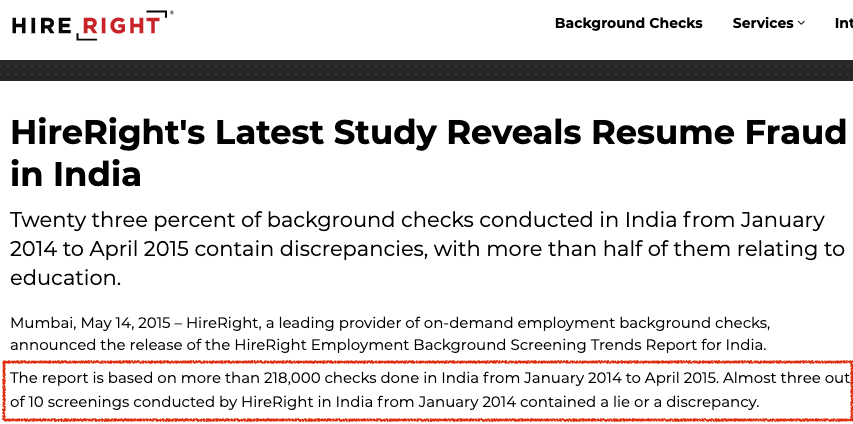 hireright report | resume fraud