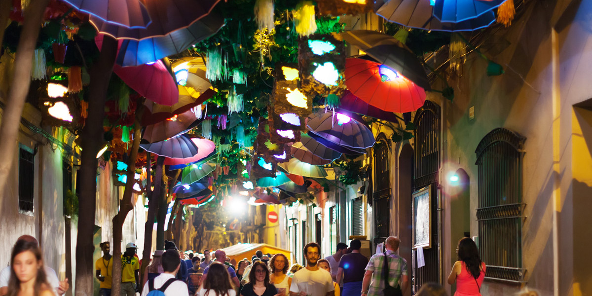 Image result for colourful streets barcelona