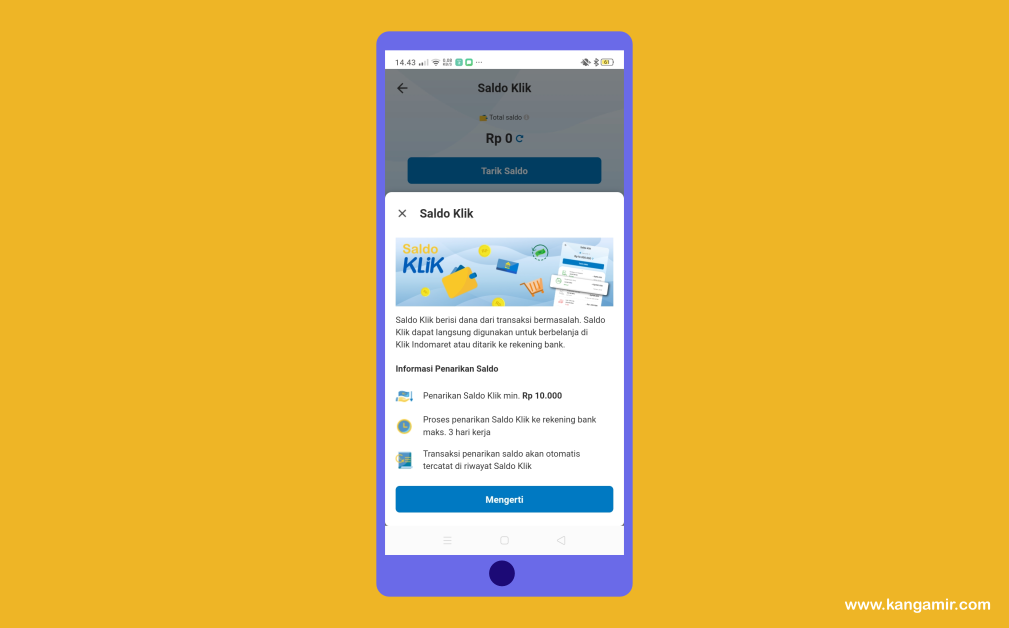 saldo dikembalikan jika transaksi gagal di app klik indomaret