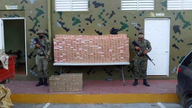 EJÉRCITO DE RD INCAUTA CARGAMENTO DE CIGARRILLOS.  