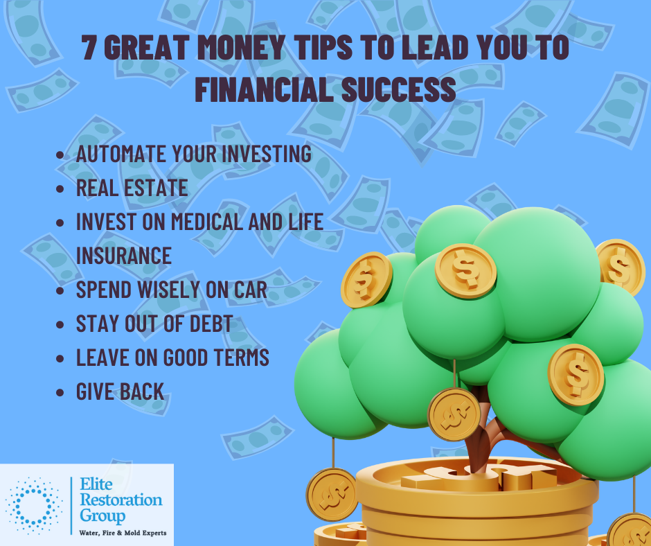 7 Great Money Tips To Lead You To Financial Success | Elite Restoration Group