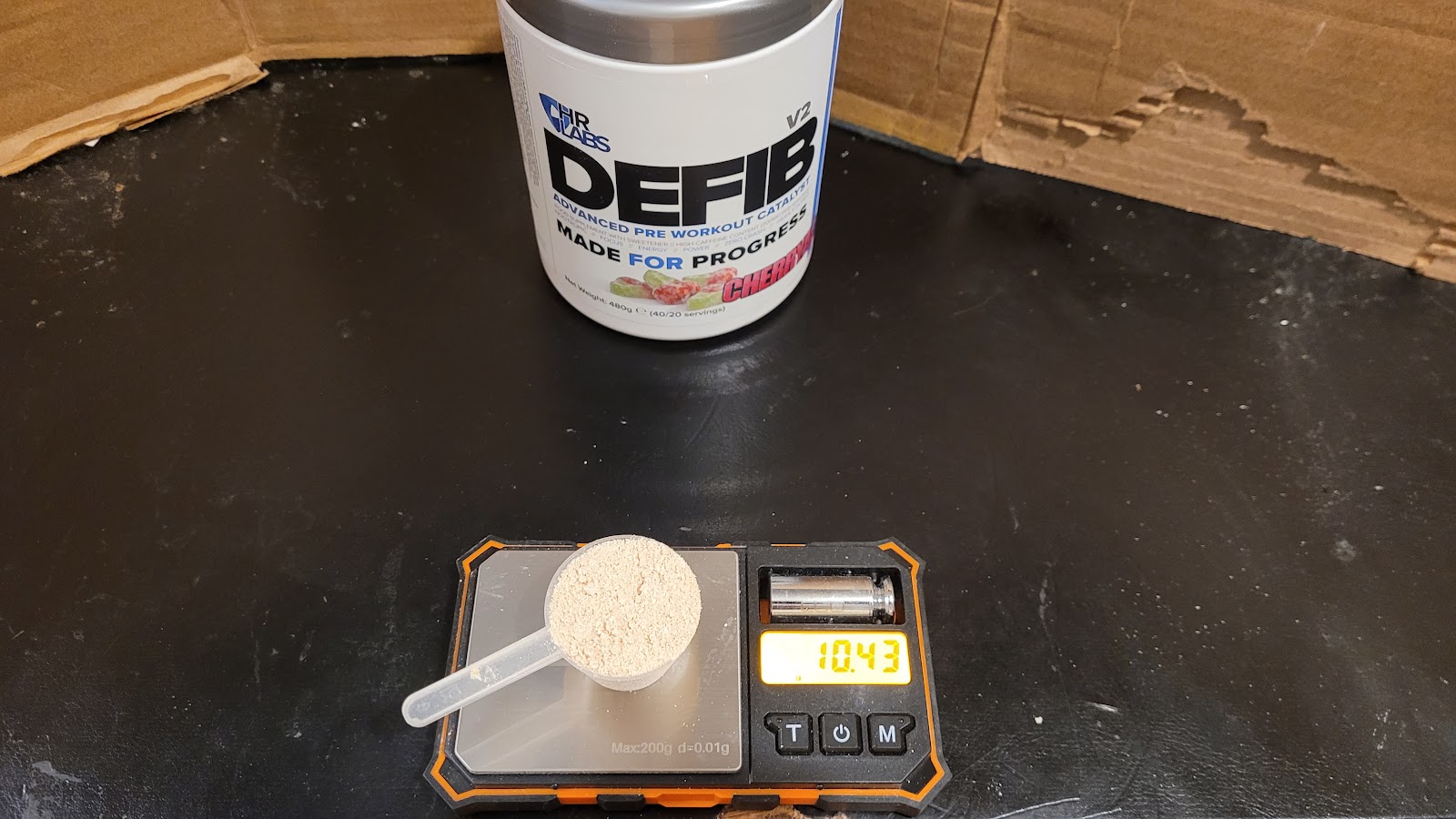 defib v2 pre workout flat scoop size