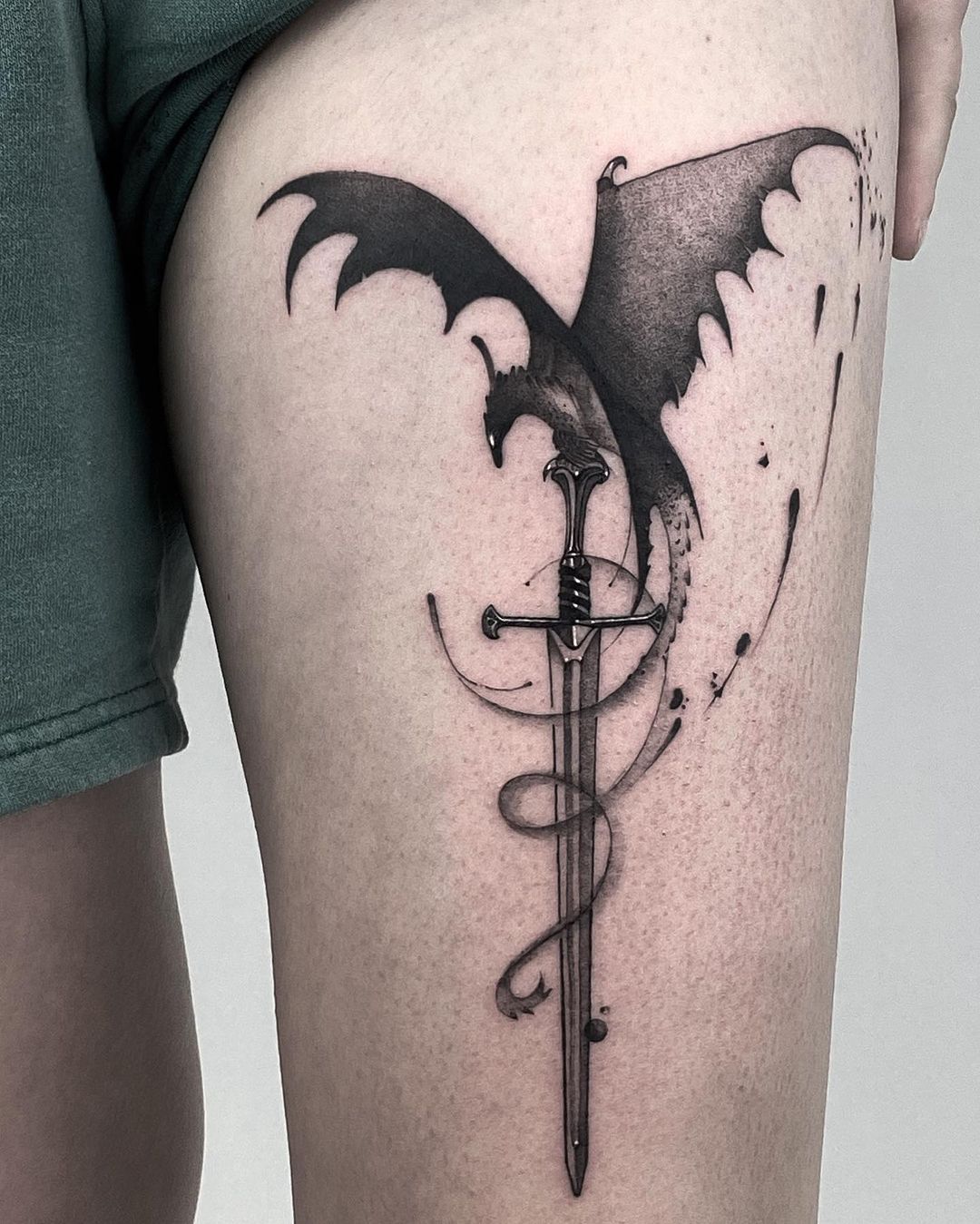 Dragon Tattoos for thigh
