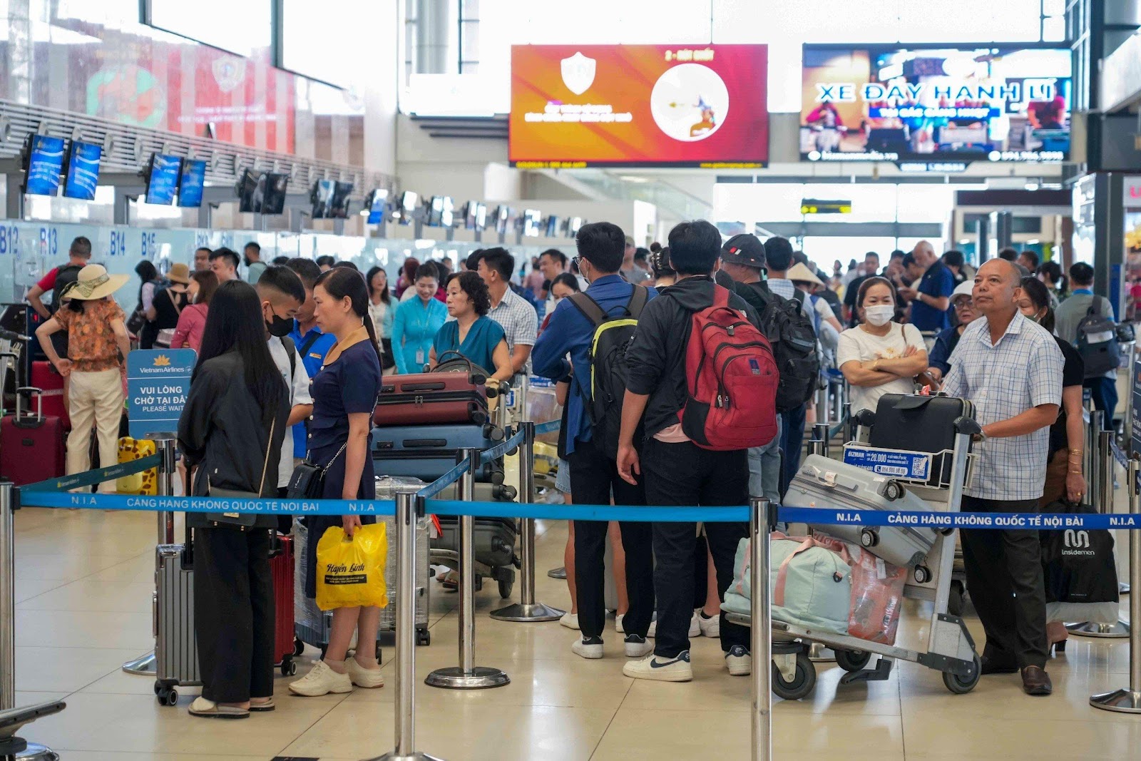 Sẽ có khoảng hơn 410 ngàn lượt khách qua Cảng HKQT Nội Bài trong 4 ngày nghỉ Lễ Quốc khánh - Ảnh Phan Công