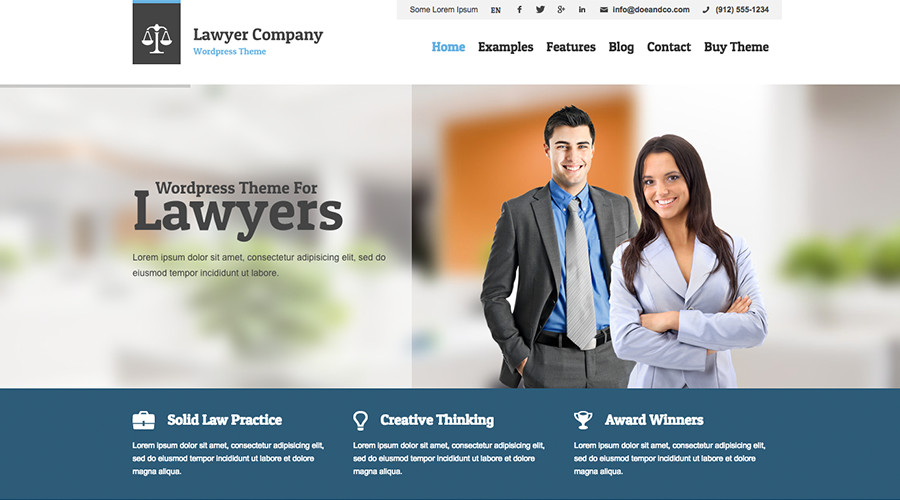 Tema WordPress de Advogado Profissional para Advogados