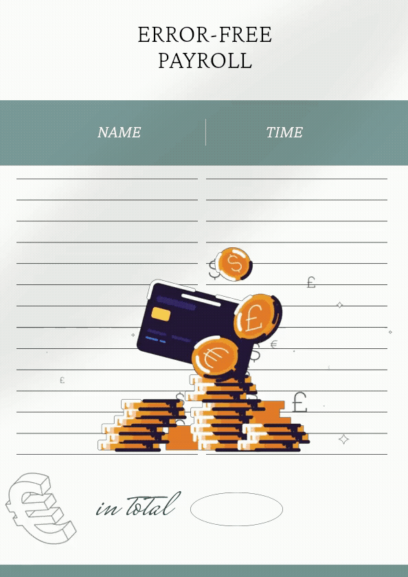 error-free payroll sample 