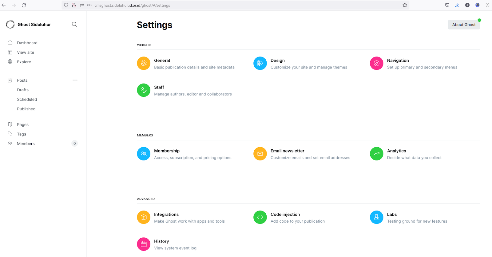 Apa itu Ghost CMS? Pengertian dan Cara Install di cPanel