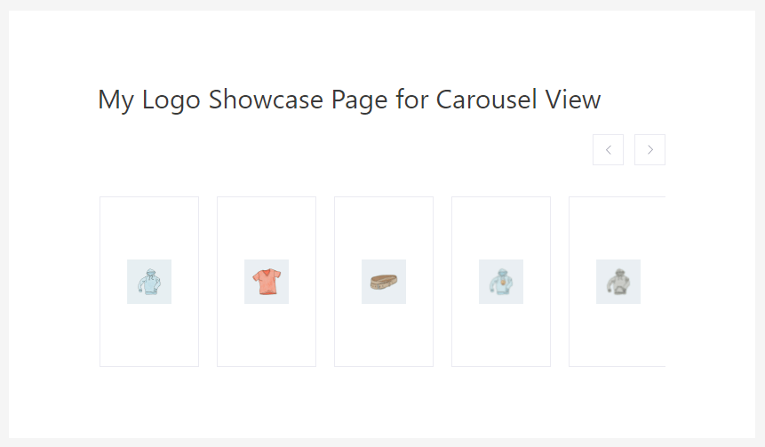 Logo showcase plugin: Logo display in carousel view.