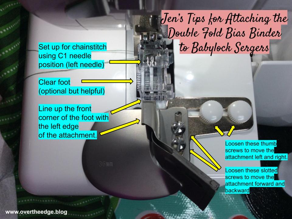 serger double fold bias binder tutorial