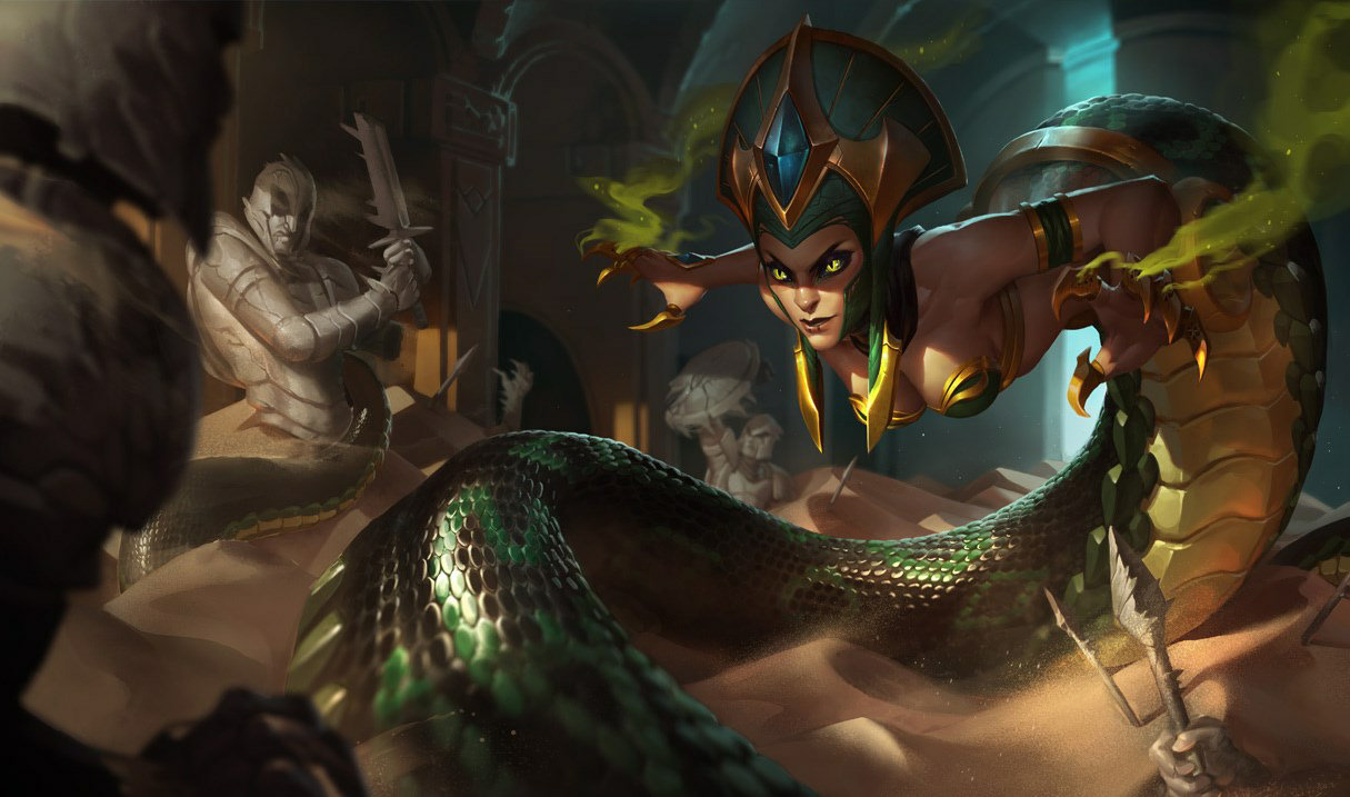 Slither in style to top, mid and bot lane with Cassiopeia as she is available in Sep. 13-19's free LoL champion rotation.
