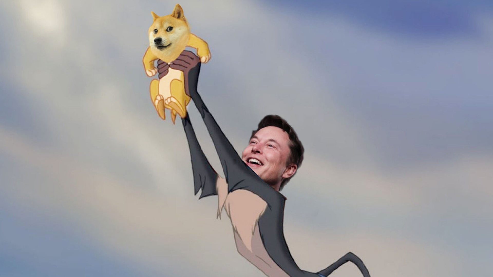 Elon Musk e Shiba Inu filhote de Dogecoin