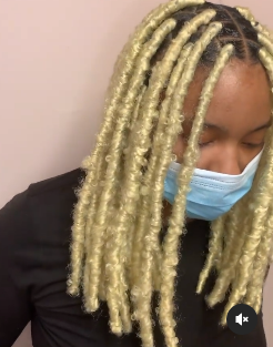 Short Blonde Faux Locs