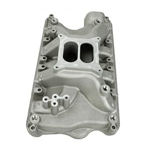Small Block F-ord Intake Manifold - 351W Aluminum Carb Intake Manifold 1500-6500 Satin E42458