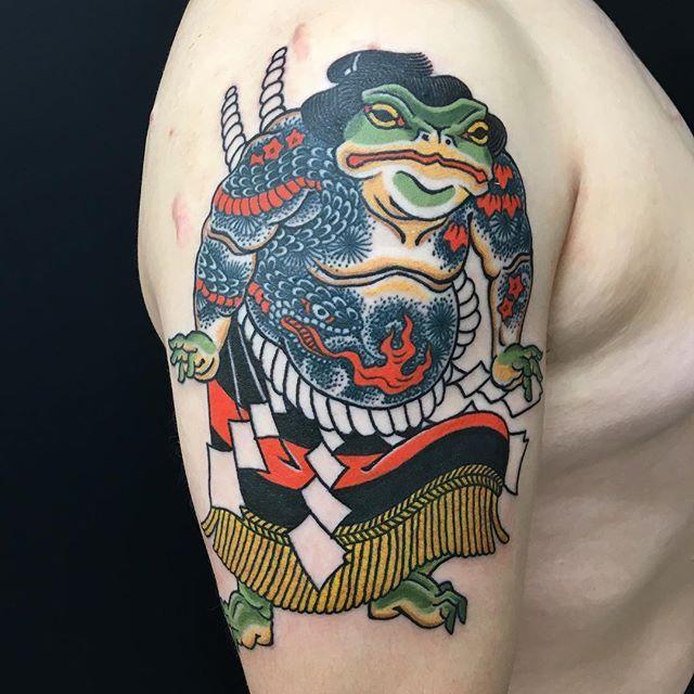done. 🐸 #tattooed #sumo #frog | Body art tattoos, Irezumi tattoos, Frog  tattoos