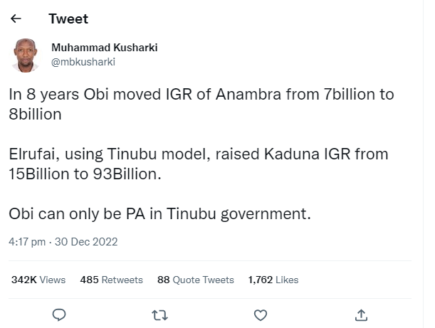 Fact-checking assertions on IGR performance in Anambra, Kaduna under Obi, El-Rufai