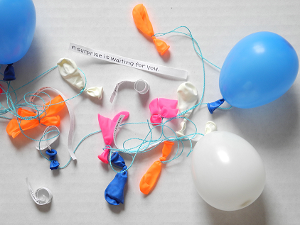 Balloons with notes inside
