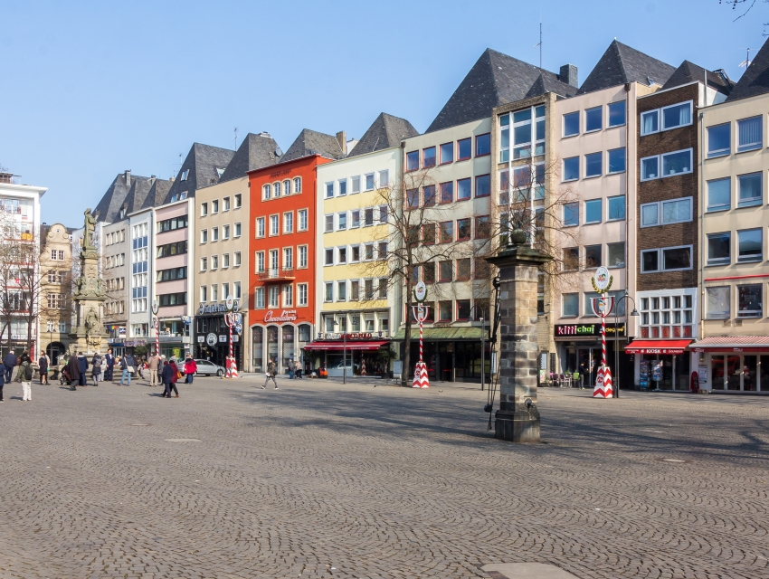 Old Town of Cologne with colorful buildings