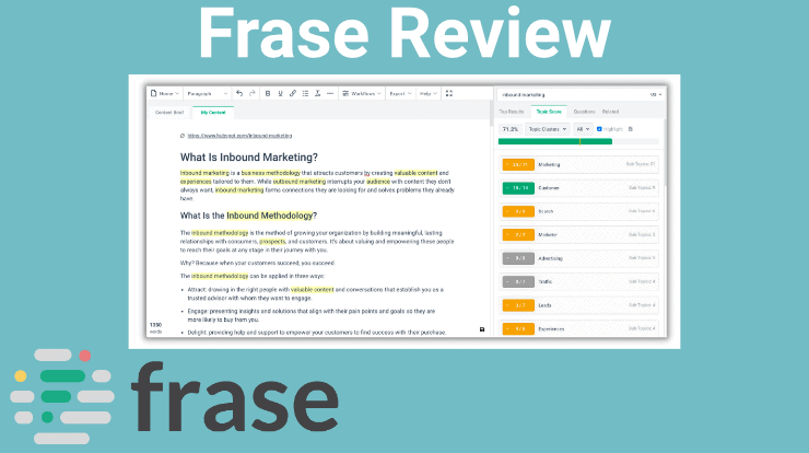 Frase Review 2021 - Using AI to Improve Your Content - ProCopyTips