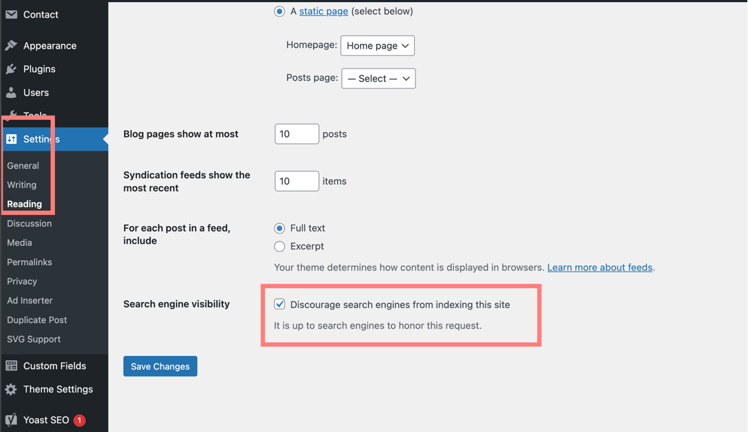 no index tag tip