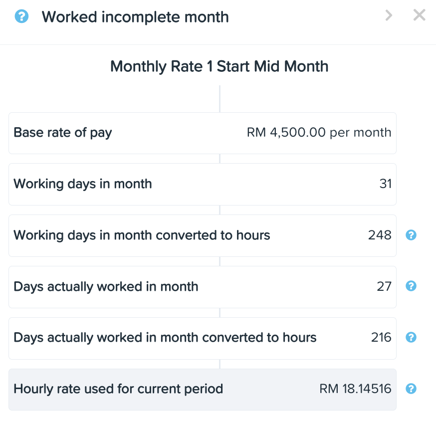month Salary Calculation Your Payroll (MY)