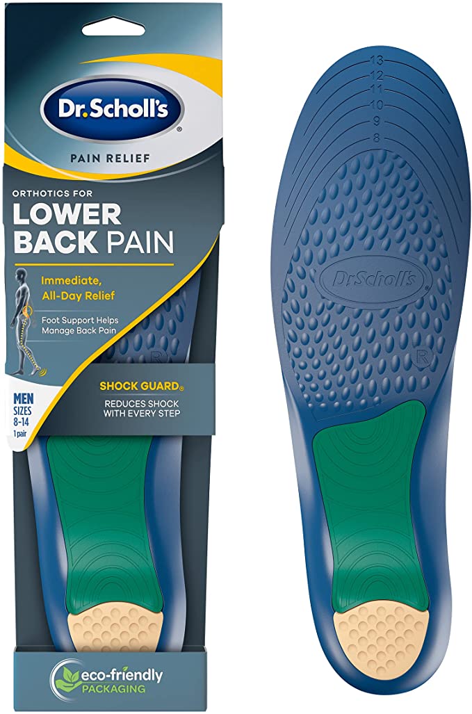 Dr. Scholl's LOWER BACK Pain Relief Orthotics // Clinically Proven Immediate and All-Day Relief of Lower Back Pain (for Men's 8-14, also available for Women's 6-10)