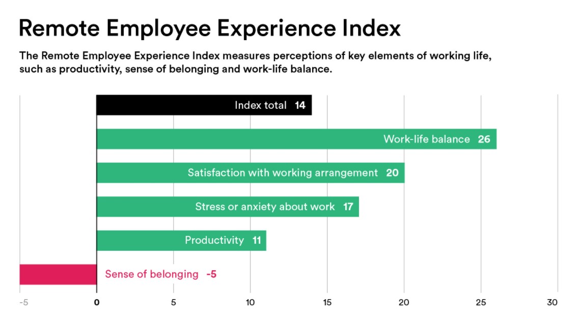 Remote employee experience index