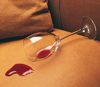 Wine Spill on Leather