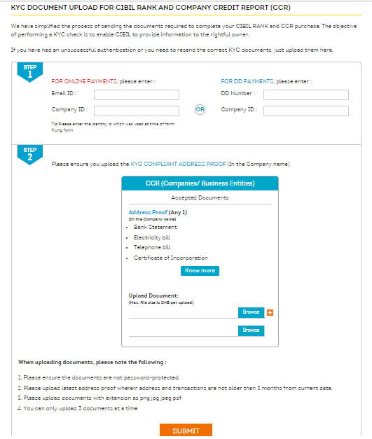 CIBIL-KYC Upload 3-quikkloan