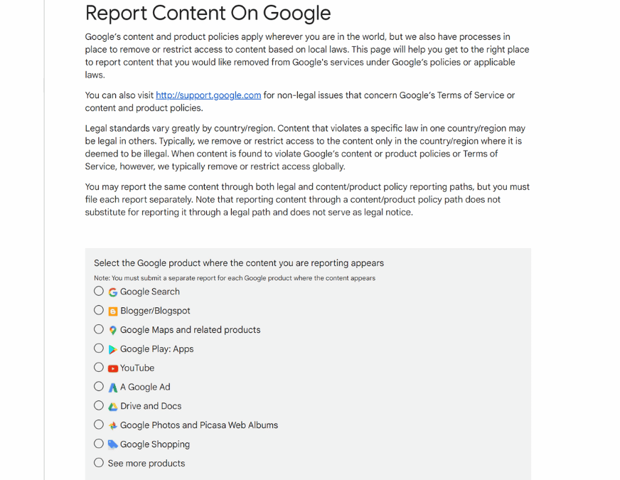 How to file a Google DMCA