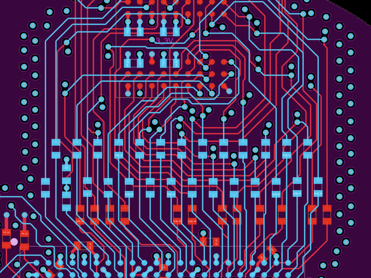 vias and traces