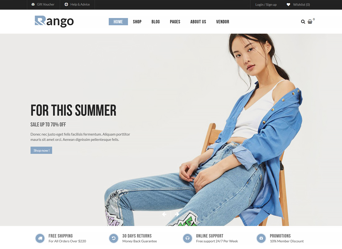 Rango - Tema WordPress Premium adaptable y multiusos para WooCommerce