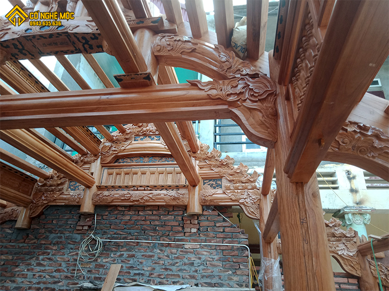 Chuyên thiết kế & thi công làm nhà gỗ xoan 3 gian Bắc Bộ đẹp + chất lượng