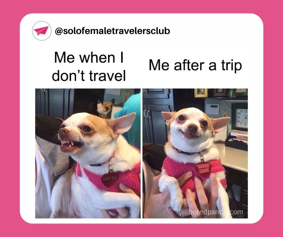 travelling solo meme