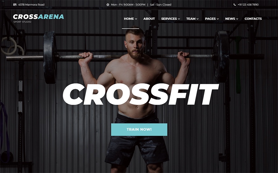 Tema WordPress Cross Arena Crossfit Studio Elementor