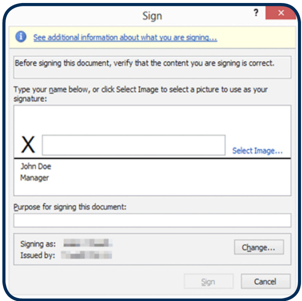 How to add an electronic signature to a Word document