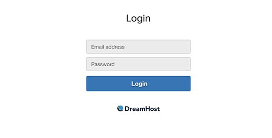 Faça login no webmail da DreamHost