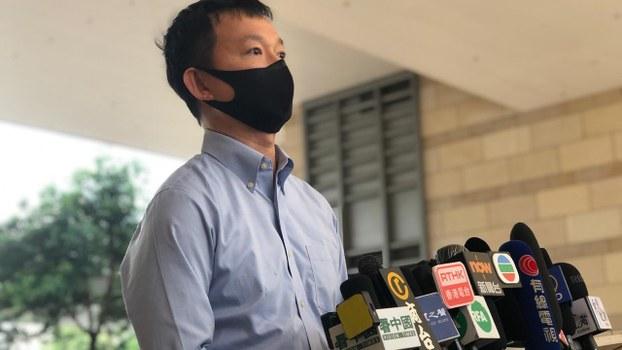 2020年9月14日,人民力量立法會議員陳志全說已作最壞打算,律政司可能會介入案件甚至取消其私人檢控。(文海欣 攝)