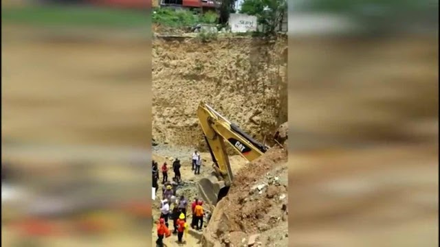 Derrumbe en Santiago sepulta varios obreros que construían hotel