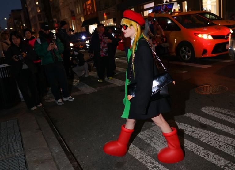 The Cartoon Red Boots Are Taking Over New York Streets.